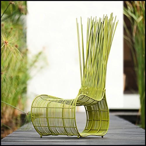Lounge Chair in Red Natural or Green Finish 178-Bundle Lounge