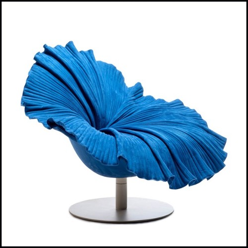 Armchair made with microfiber reinforced polymer in yellow finish 178-Eyelet
