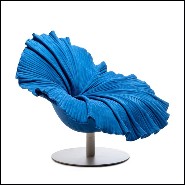 Armchair made with microfiber reinforced polymer in yellow finish 178-Eyelet