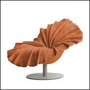Armchair made with microfiber reinforced polymer in yellow finish 178-Eyelet