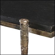 Coffee table with structure in solid bronze all handcrafted 179-Petra