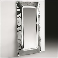 Miroir avec cadre en métal peint poli et dos argenté 146-Wavy Rectangulaire