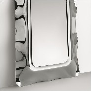 Miroir avec cadre en métal peint poli et dos argenté 146-Wavy Rectangulaire