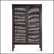Cabinet in brown finish made with solid walnut wood and solid maple wood 178-Beijing