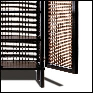 Cabinet avec structure en bois de noyer et bois d'érable finition marron 178-Beijing