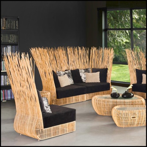 Sofa composed of 2-corner lounge chairs and 1 bundle Lounge center chair 178-Bundle Triple