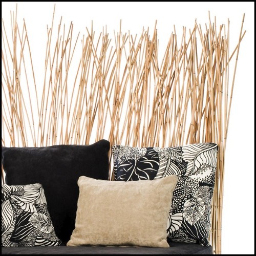 Sofa with structure in steel and natural rattan composed of 2 corner lounge chairs 178-Bundle double