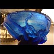 Vase in Blue Baccarat crystal all hand crafted PC-Octopus