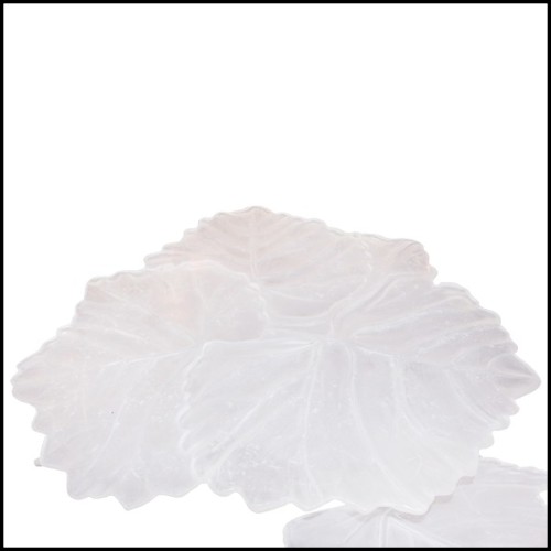 Set de 2 tables en cristal de Baccarat PC-Vine Leaves