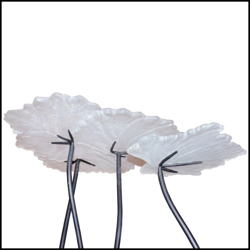 Set de 2 tables en cristal de Baccarat PC-Vine Leaves