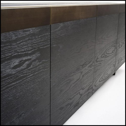 Buffet avec structure en chêne massif pigmenté noir 154-All Oak Black