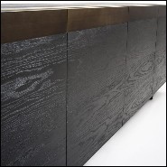 Buffet avec structure en chêne massif pigmenté noir 154-All Oak Black