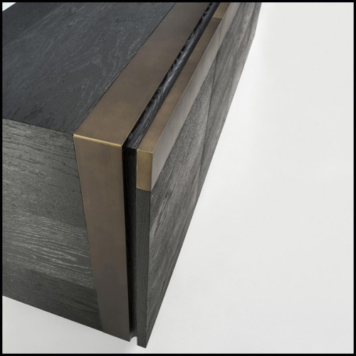 Buffet avec structure en chêne massif pigmenté noir 154-All Oak Black