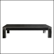 Coffee table with structure in handcrafted dark finish steel 147-Double Strong Raw