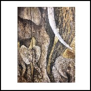Painting of elephants made on 4 canvas PC-Elephants Quadriptyque