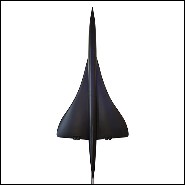 Sculpture maquette à l'échelle 1/36èm en résine noir mat de l'avion supersonic Concorde PC-Concorde Black