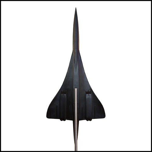 Model Sculpture supersonic aircraft Concorde scale 1/36 in black matt finish PC-Concorde Black