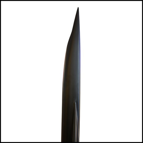Sculpture maquette à l'échelle 1/36èm en résine noir mat de l'avion supersonic Concorde PC-Concorde Black