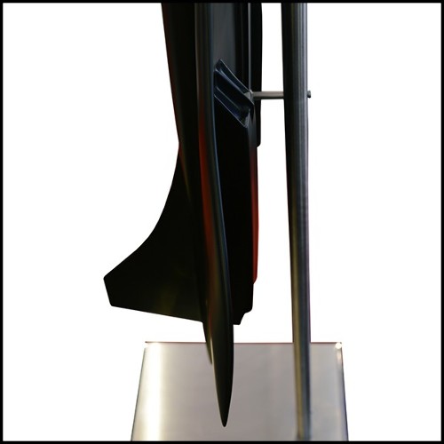 Sculpture maquette à l'échelle 1/36èm en résine noir mat de l'avion supersonic Concorde PC-Concorde Black