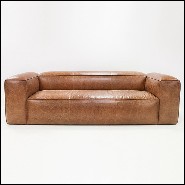 Sofa upholstered and coverd with in Brown Genuine Leather 176-Homeboy