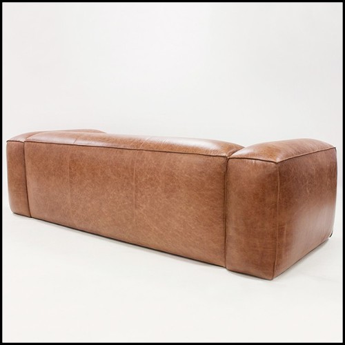 Sofa upholstered and coverd with in Brown Genuine Leather 176-Homeboy