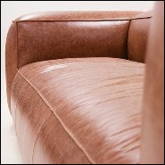 Sofa upholstered and coverd with in Brown Genuine Leather 176-Homeboy