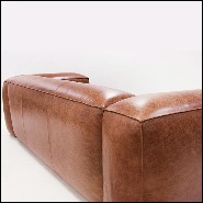 Sofa upholstered and coverd with in Brown Genuine Leather 176-Homeboy