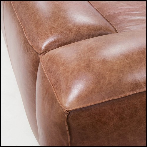 Sofa upholstered and coverd with in Brown Genuine Leather 176-Homeboy