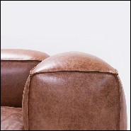 Sofa upholstered and coverd with in Brown Genuine Leather 176-Homeboy
