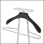 Dressboy in solid brass in vintage finish or nickel finish and black leather 24-Hotel 2