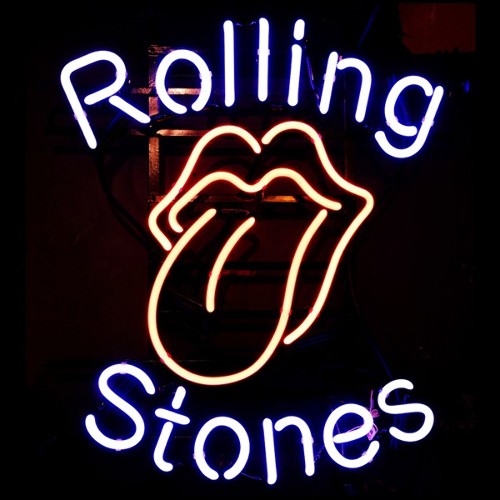 Applique murale tubes néon PC-Rolling Stones