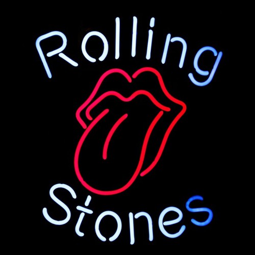 Applique murale tubes néon PC-Rolling Stones