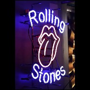 Applique murale tubes néon PC-Rolling Stones