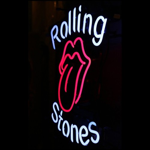 Applique murale tubes néon PC-Rolling Stones