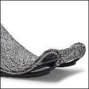 Bain de soleil tressé main finition gris foncé et gris clair 178-Relax Lounger
