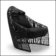 Fauteuil Star Wars tressé main en nylon et polyéthylène finition noir 178-Palpatine