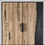 Bar à vin avec structure en chêne massif naturel et chêne brûlé 154-Natural and Burnt Oak Raw