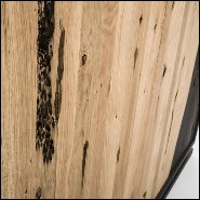 Bar à vin avec structure en chêne massif naturel et chêne brûlé 154-Natural and Burnt Oak Raw