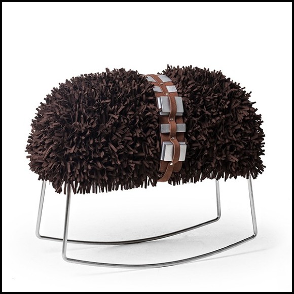 tabouret Star Wars sur base balancelle et couvert avec microfibres 178-Chewbacca