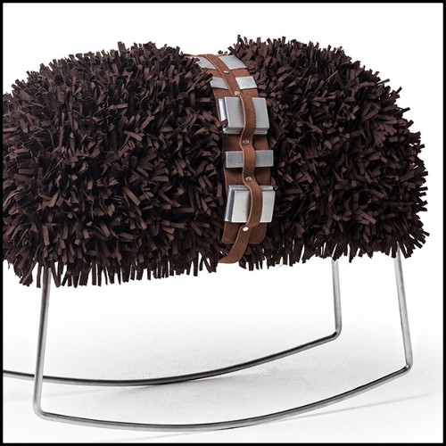 tabouret Star Wars sur base balancelle et couvert avec microfibres 178-Chewbacca