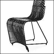 Chaise en rotin naturel finition black outddor ou indoor 178-Bundle Dining