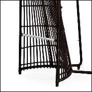 Bar Stool in rattan in black finish indoor or outdoor 178-Bundle Dining