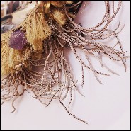 Mirror with frame in solid wood surrounded with pure amethyst stones PC-Amethyst