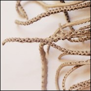 Miroir avec cadre en bois massif avec véritables pierres améthystes du Brésil PC-Amethyst