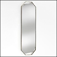Miroir avec cadre en laiton vintage et avec miroir en verre 146-Cuadro Rectangular