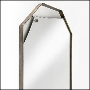 Mirror with vintage brass frame with mirror glass 146-Cuadro Rectangular