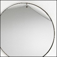 Mirror with vintage brass frame with mirror glass 146-Cuadro Round