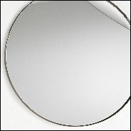 Miroir avec cadre en laiton vintage et avec miroir en verre 146-Cuadro Round