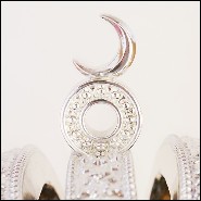 Sculpture d'un crâne en résine de poussière de marbre avec couronne Musulman PC-Skull Gold Muslim