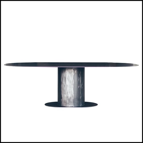 Table à manger ovale en acier 147-Oval Rock